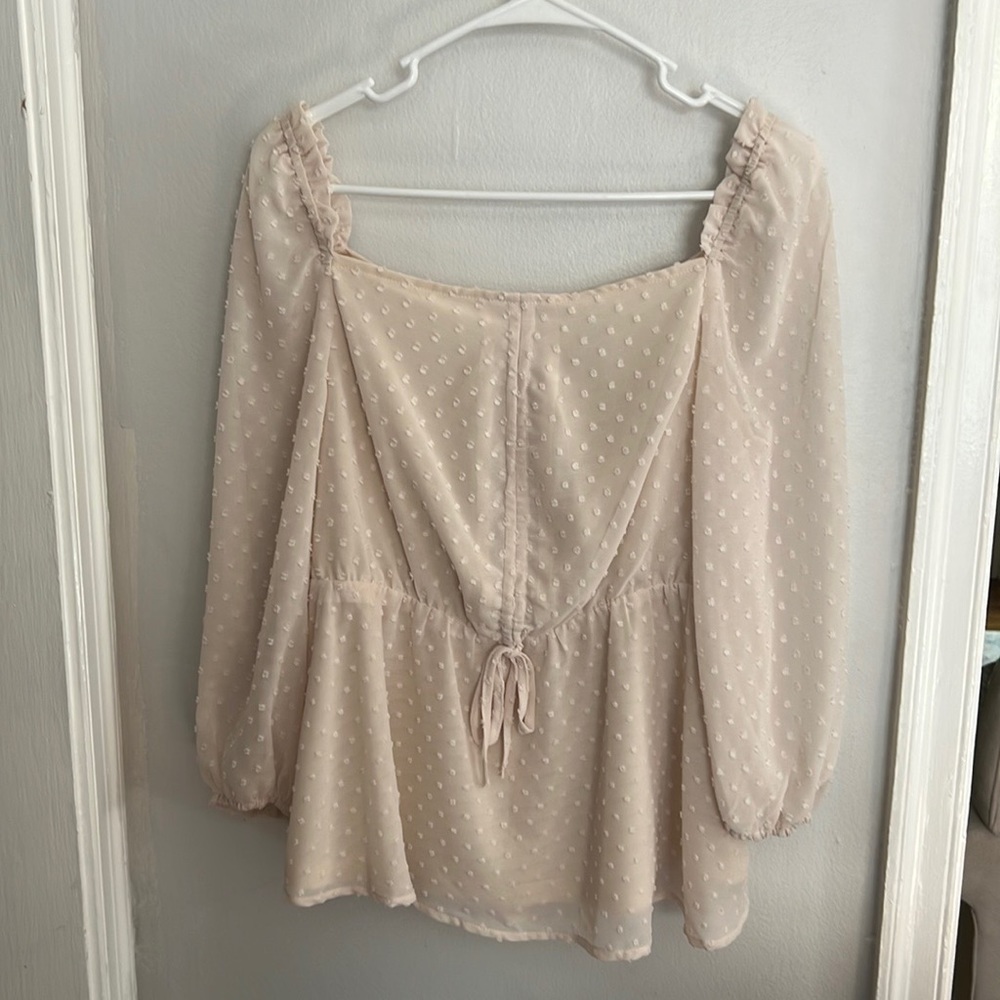 Listicle Boutique Cream Blouse